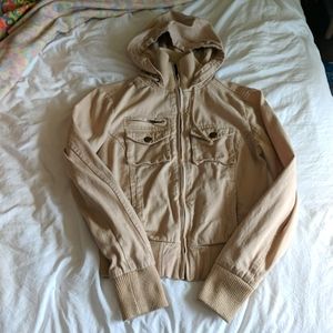 Nude Denim BomberJacket with hood